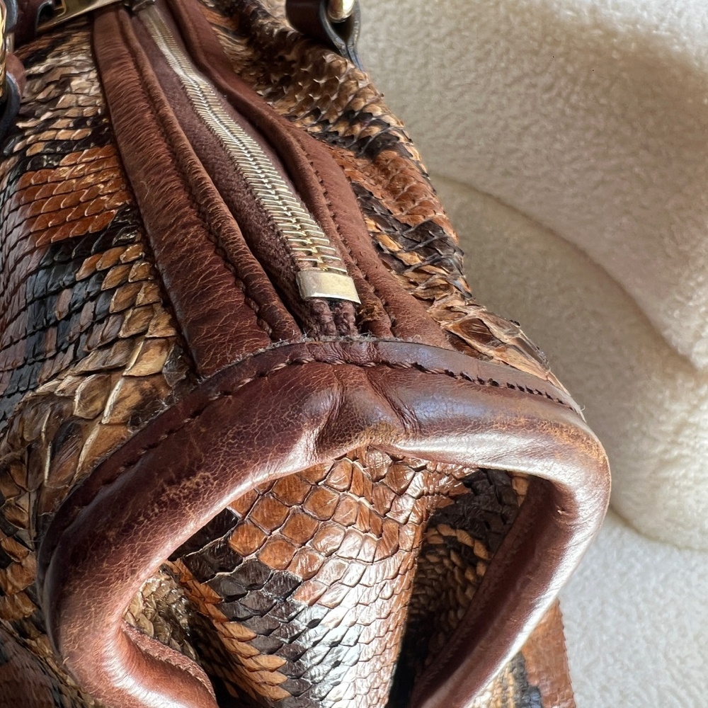 Rare Gucci Python Brown Large Tote - image 5